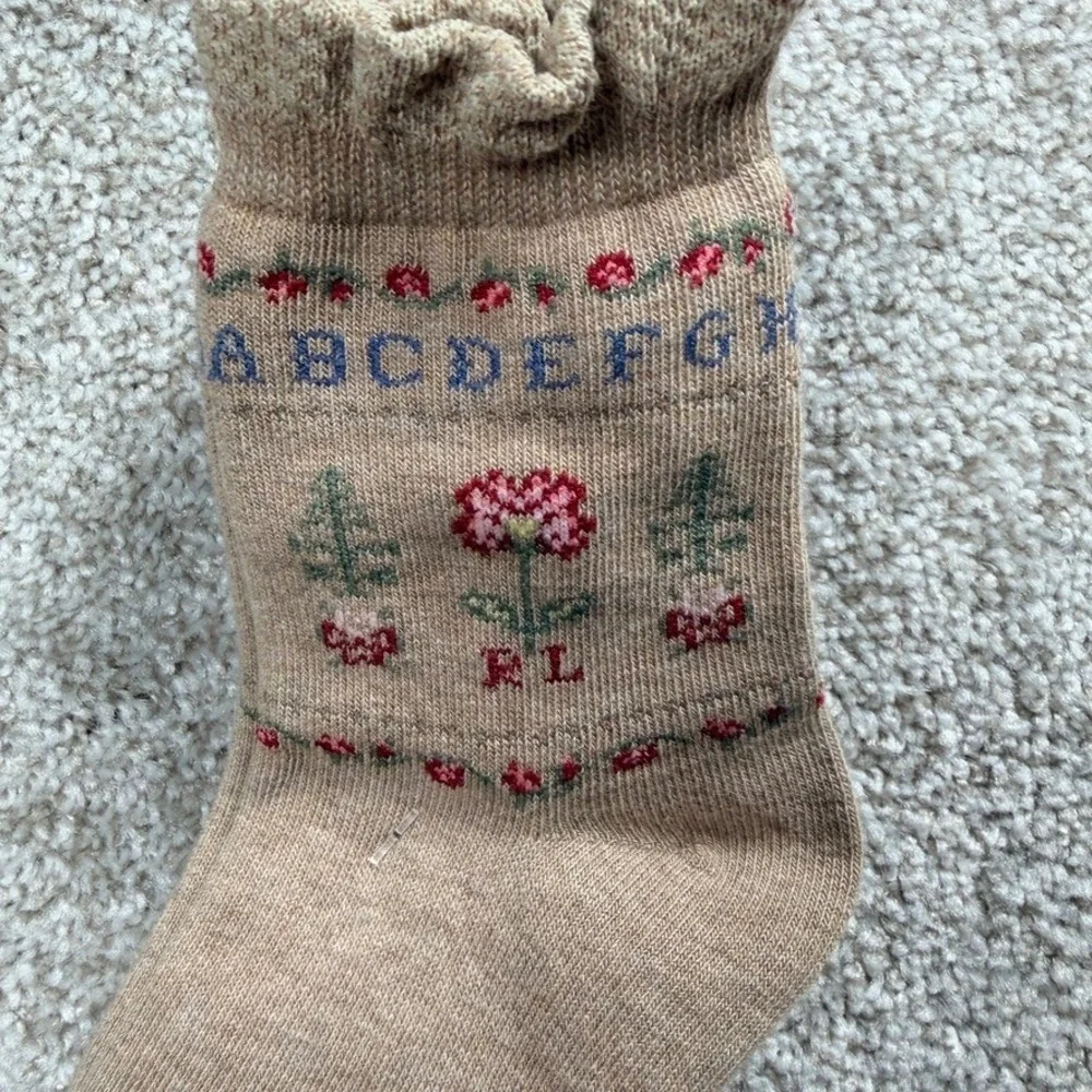Polo Ralph Lauren Girls 3-Pack Crew Socks 2-4T Floral Fair Isle Alphabet NWT